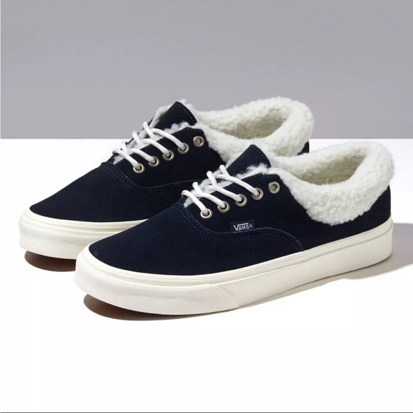 Vans Other - Sherpa Cozy Hug Parisian Night Navy Sneakers Low-Top Shoes Mens 9